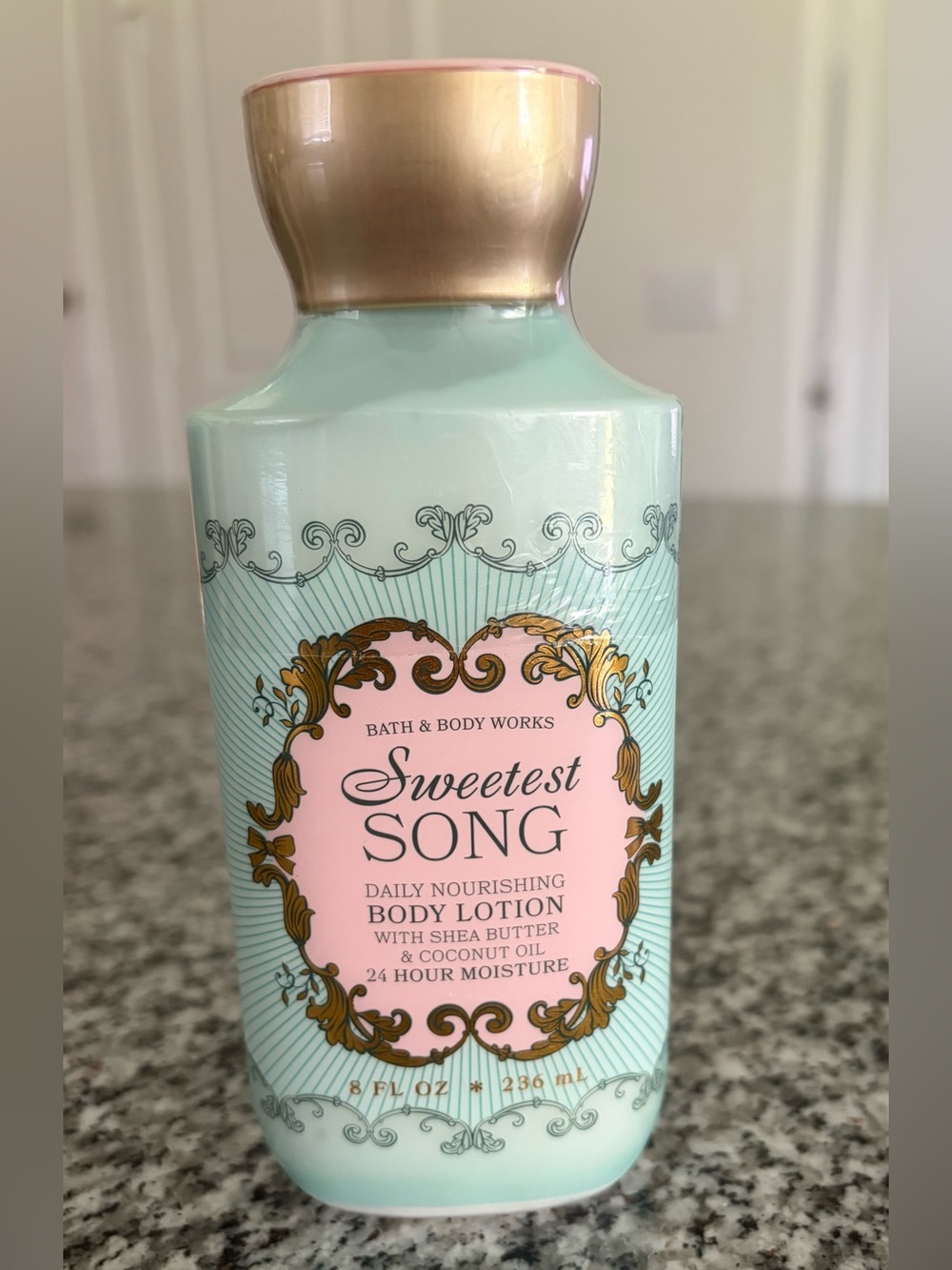 Bath & Body Works Sweetest Song Body Lotion - Mint & Pink with Gold Accents